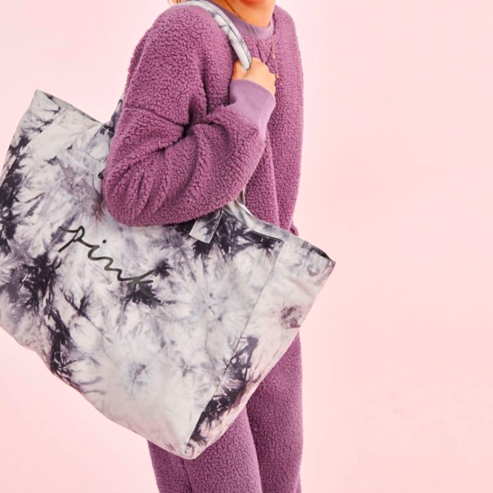 NWT VS PINK Large Canvas Tie Dye Tote Bag